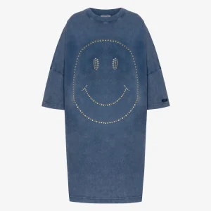 Abito oversize in cotone pesante Smiley®
