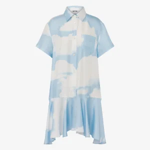 Abito in twill di seta Archive Clouds