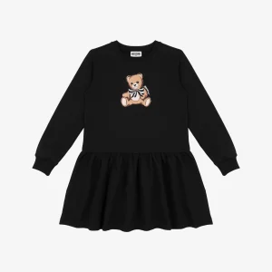 Abito in felpa di cotone Moschino Teddy Bear