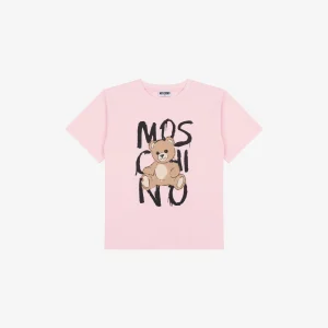 Maxi t-shirt in jersey di cotone Moschino Teddy Bear