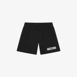 Short in jersey Logo Print