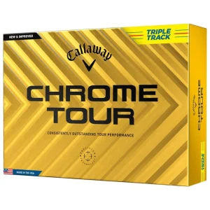 Callaway Balles Chrome Tour triple track 2024 Jaune